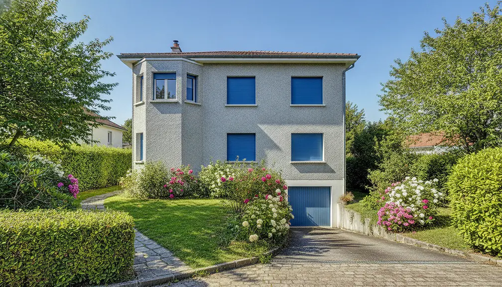 Pavillon rénové à Maisons-Alfort, façade avec isolation thermique extérieure et jardin entretenu
