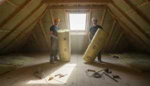 Isolation thermique dans les combles d'une maison